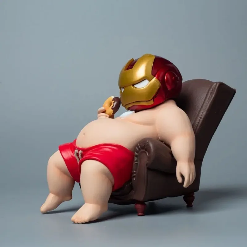 10cm os vingadores homem de ferro figura menino gordo bonito coleção anime desktop carro periférico acessórios segurança ornamentos brinquedo presente do miúdo