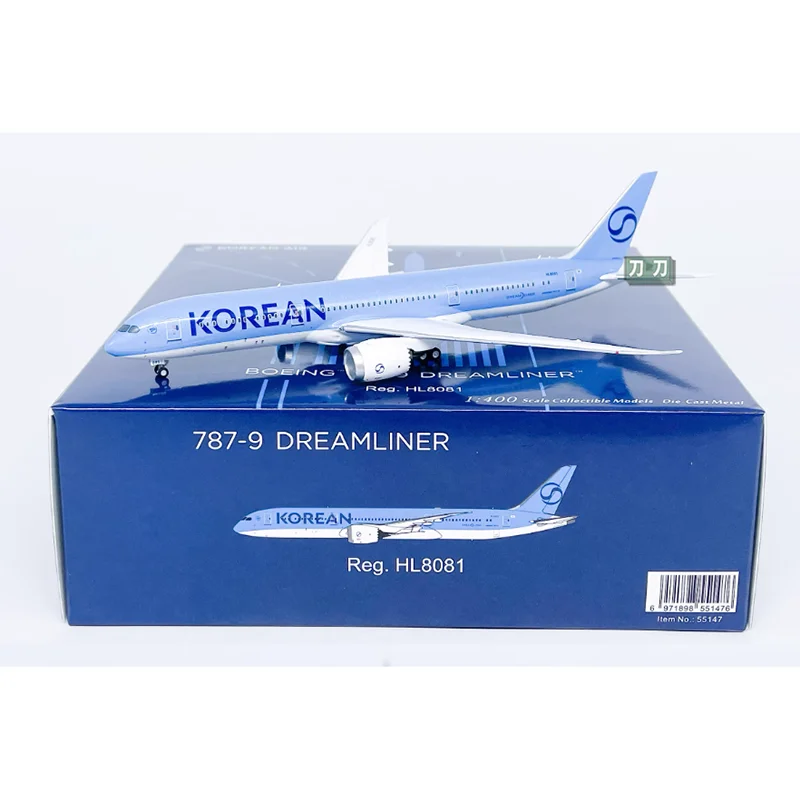 

NG Diecast Scale 1/400 Korean Air B787-9 HL8081 Aircraft Alloy Model Aircraft Toy Collection Display Decoration
