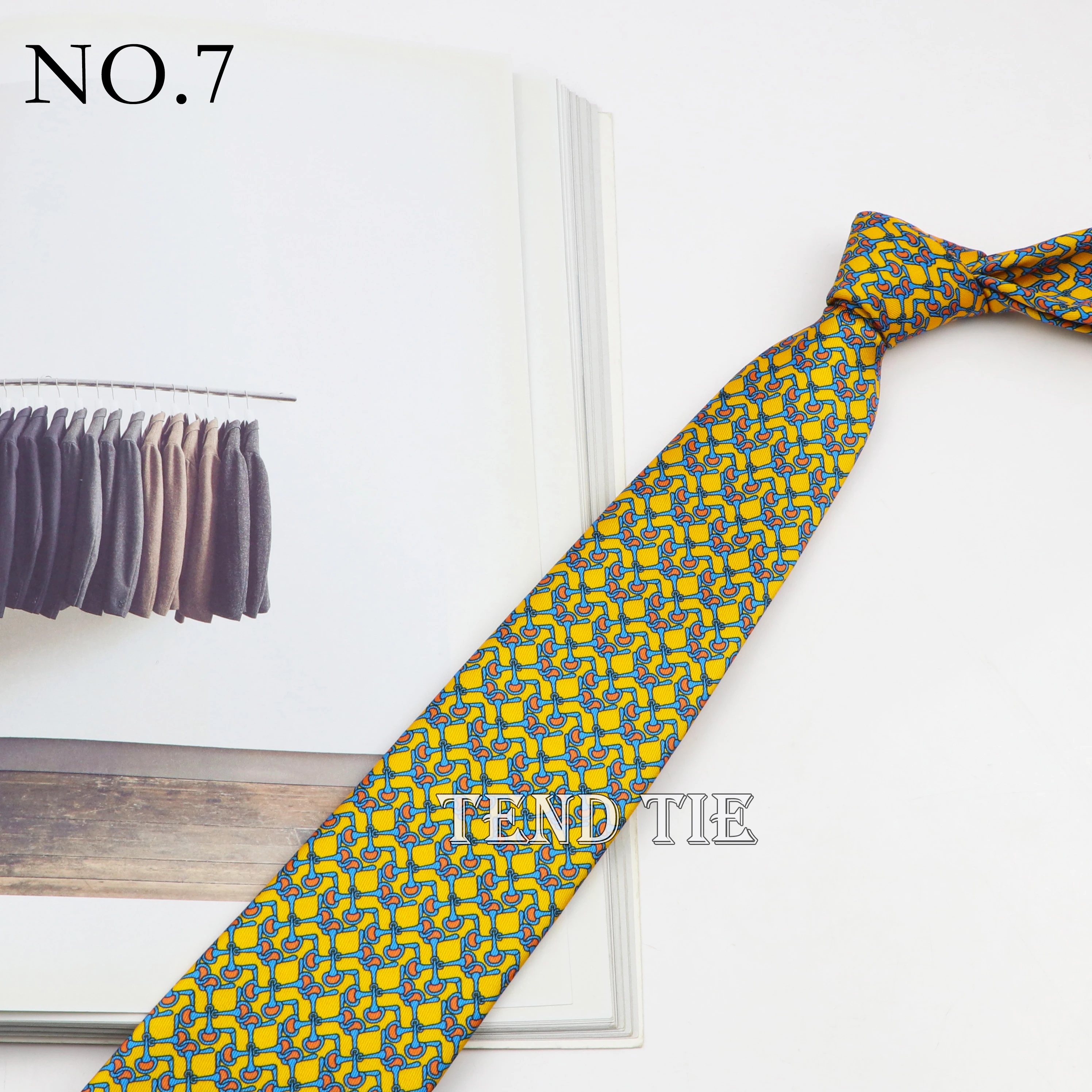 7.5cm Classic Men's Retro Pattern Tie Fashion Wedding Tie Soft And Comfortable 100% Micro Fiber