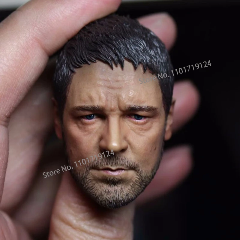 1/6 Scale Gladiator Russell Ira Crowe Head Sculpt Carving Model Fit 12'' Male Soldier Action Figure Body