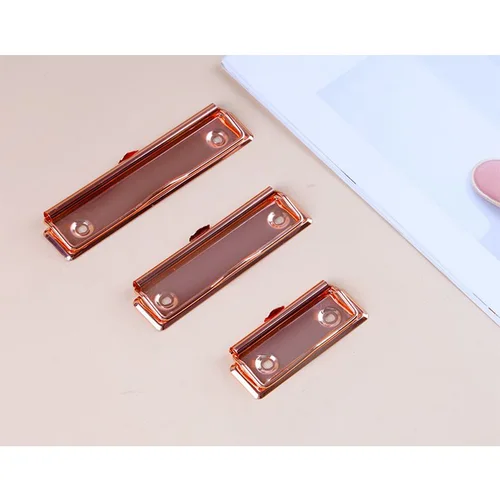 Imagen 2 del producto 18 unids/lote negro plata bronce oro rosa 7 10 12cm Clips para portapapeles con remaches