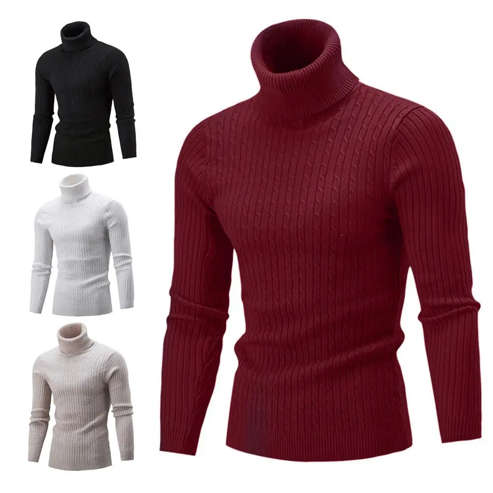 Trend iger Pullover Pullover Roll kragen pullover lässig Strick pullover Roll kragen pullover Männer schlanker Pullover