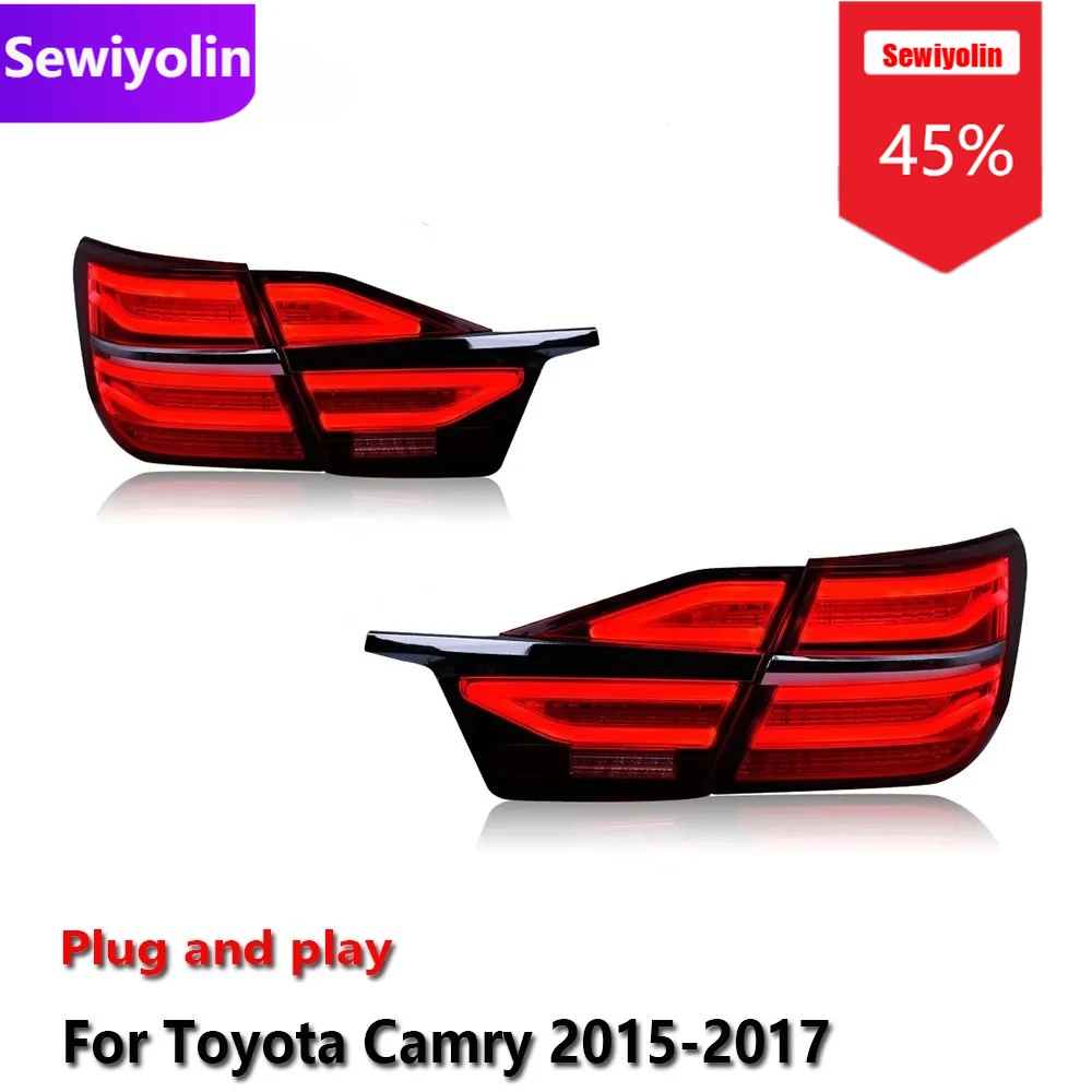 

Автомобильные светодиодные задние фонари DRL в сборе для Toyota Camry 2015-2017 авто противотуманные DRL тормозные указатели поворота Plug and Play