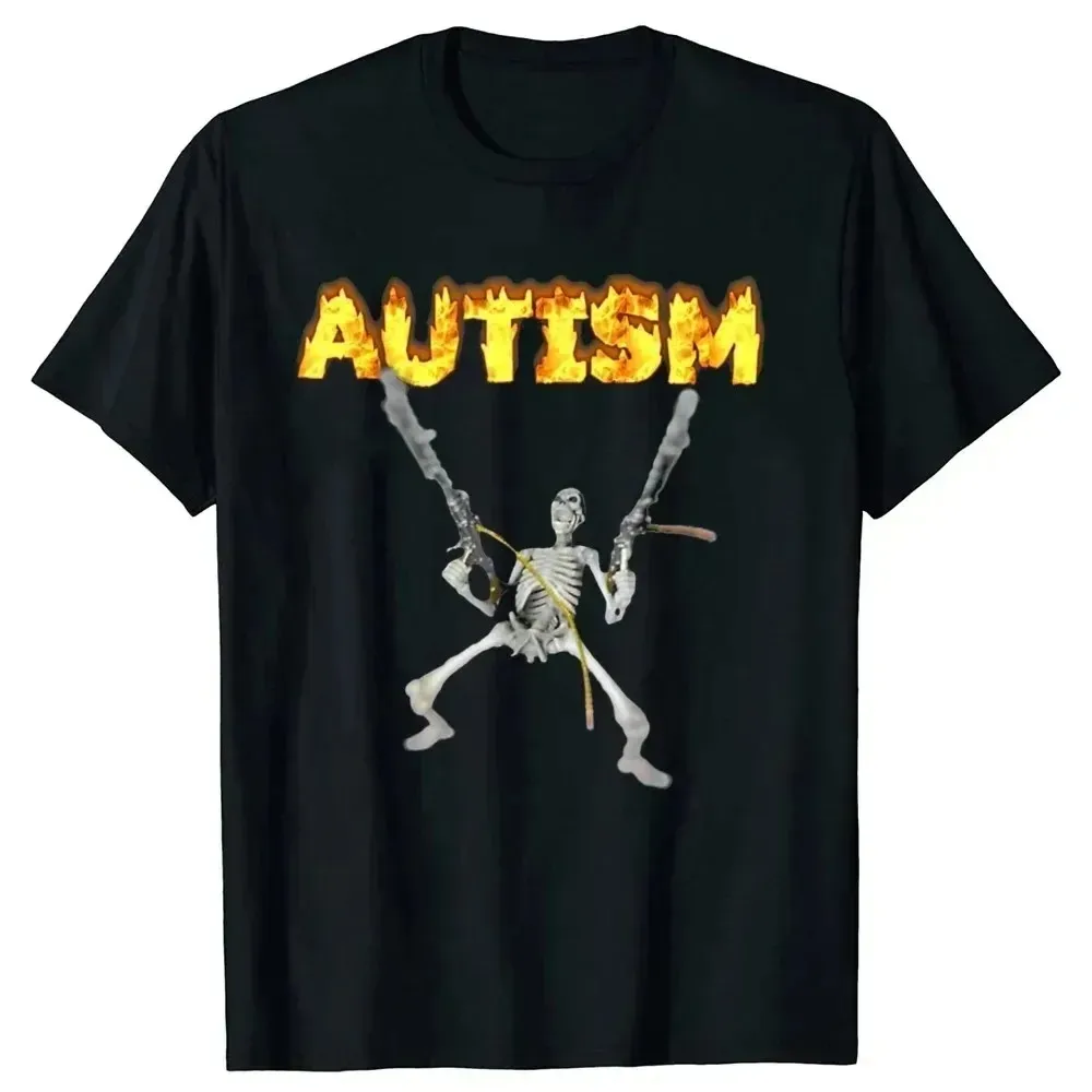 Autism Meme T Shirt  Women Men Oversized Y2k Street Funny Humor Introvert Gift Awareness Neurodivergent Cotton Short Sleeve Tee