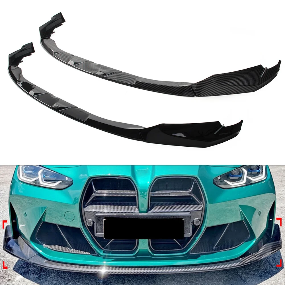 

3Pcs/Set Car Front Bumper Lip Spoiler Body Kit For BMW G80 M3 G82 G83 M4 2021 2022 2023