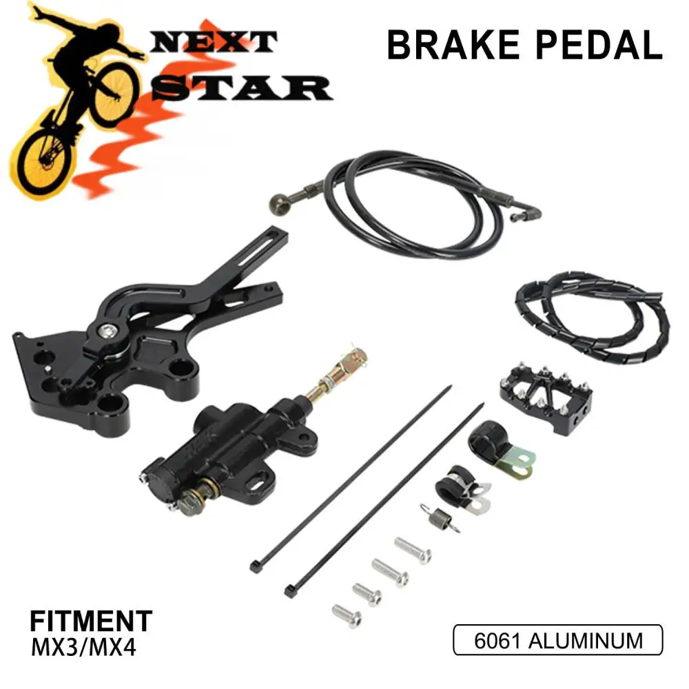 

Motorcycle Brake Pedal Set Reservoir Hydraulic Foot Lever Kit For Talaria Sting MX3/MX4 Dirt Pit Bike