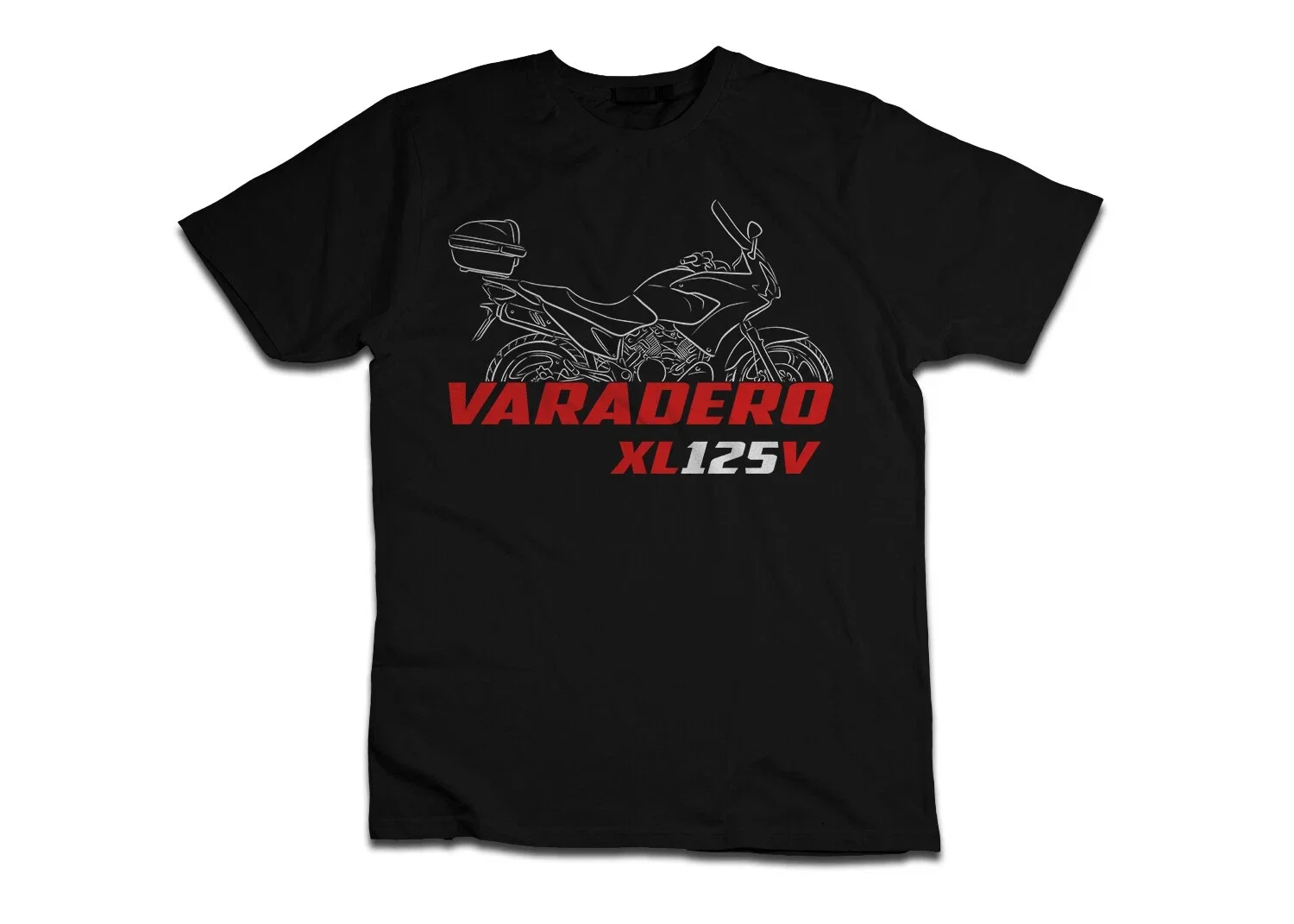 

XL125V Varadero 2001-2015 Motorcycle T shirt Graphic Casual Summer Short Sleeves 100% Cotton Cool Tee