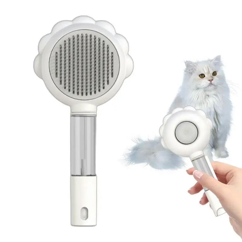 

Cat Steam Brush Massage Pet Beauty Massage Combs Soft Silicone Hair Removal Anti-splashing Cats Brush Steam Spray For Cats