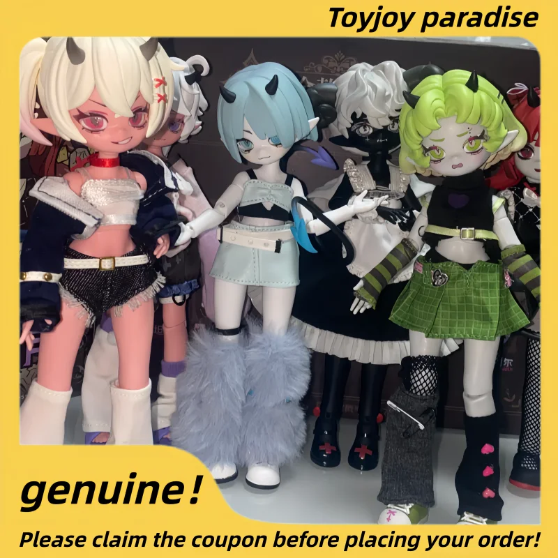 

Оригинальная коллекционная кукла Cooze 1/8 BJD из серии «Рога Дьявола», с подвижными суставами, креативная игрушка, таинственная коробка, подарок для девочки, на заказ