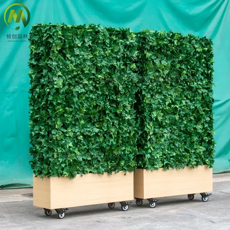 Customized Artificial Grass Wall Plastic Hedge Fence Artificial Boxwood Fence Panel Hedge Wall for Garden Fence