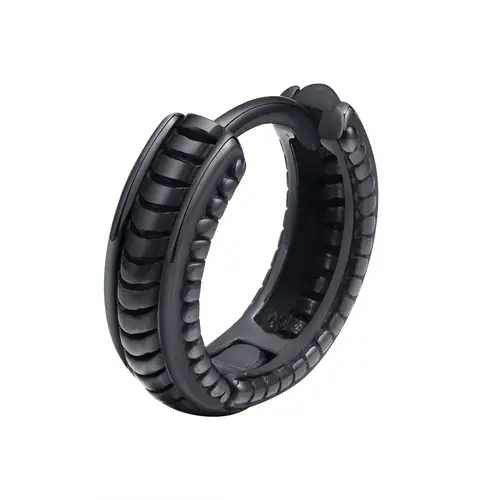 Vnox Stylish Hoop Earrings for Men Boys, Stainless Steel Huggies Earring, Ethnic Punk Rock Male Ear Gifts Jewelry - Image 7