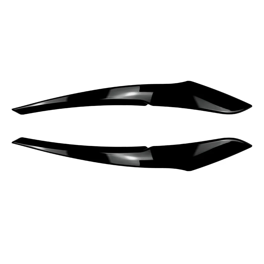 Glossy Black Car Front Headlight Eyebrow Eyelid Lamp Light Eyebrows Sticker Fit For BMW 1 Series F20 F21 2011-2014 Accessories