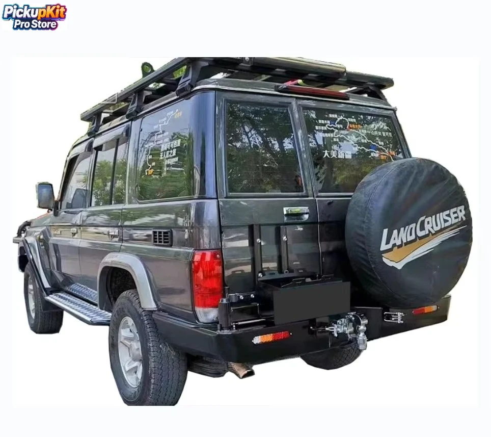 

Heavy-Duty Dual Spare Tire Crossing Off-Road Steel Rear Bumper for Land Cruiser LC76 LC78