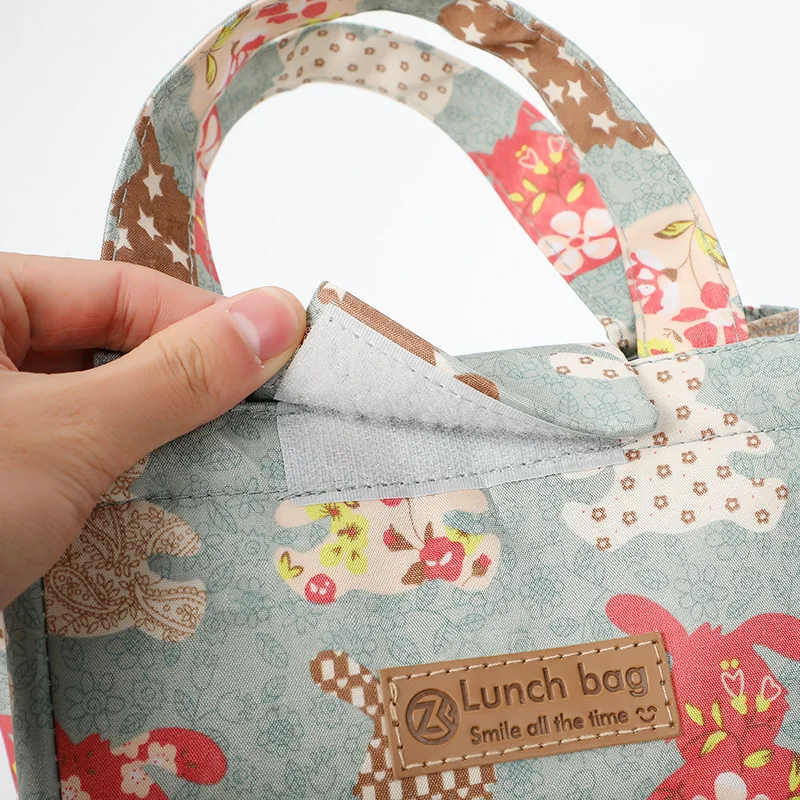 Borsa per il trasporto del pranzo borse termiche portatili isolate per le donne bambini viaggio scolastico pranzo Picnic cena Cooler cibo borse di tela