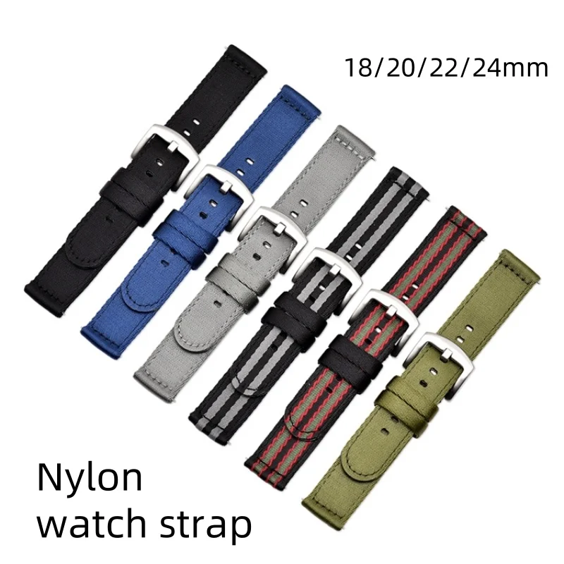 High quality nylon watch strap Universal Quick Release watchband 18mm 20mm 22mm 24mm for Rolex OMEGA IWC Longines Tissot