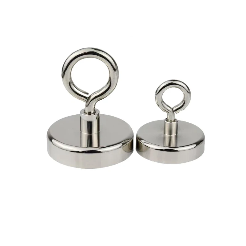 10pcs Super Strong Neodymium Magnets iman Magnet with Countersunk Hole Eyebolt for Salvage magnetic Fishing magnet