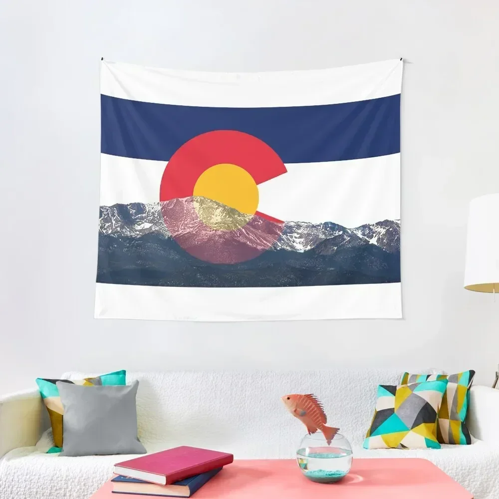 

Pikes Peak Colorado Flag Tapestry Room Decorating Aesthetic Decor Home Wall Art Tapestry