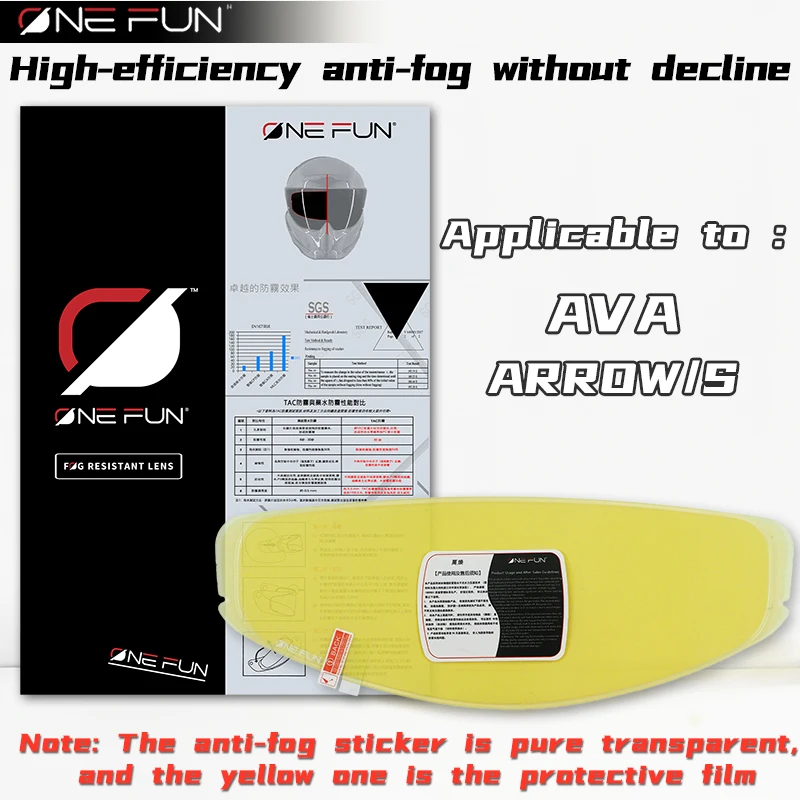 Compatible Anti-Fog Insert Film for AVA Dynasty Lightning Red Arrow G318 Flip-up Motorcycle Helmet Visor view 4