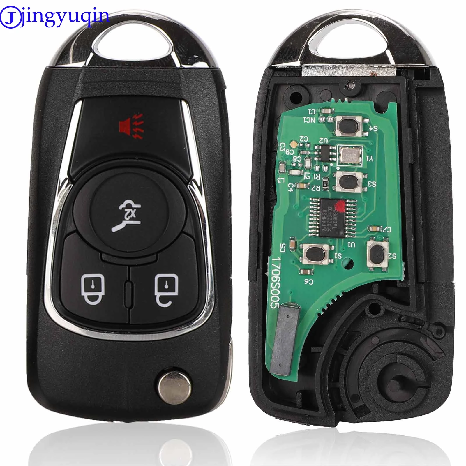 jingyuqin 315/433mhz Modified Car Key Shell For Chevrolet Cruze For Buick For VAUXHALL OPEL Insignia Astra J Zafira C 2