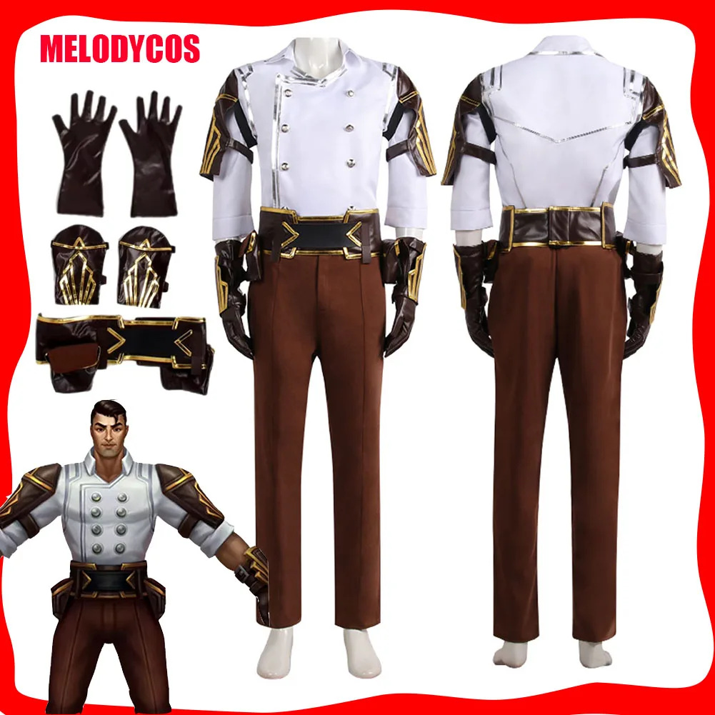 Arcane Jayce Cosplay Gloves Clothing Disguise Game LOL TV 2 Costume Men Roleplay Outfits Adult Fancy Dress Up Clothes Halloween