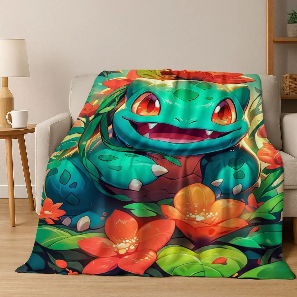 

2026 New Pokemon Monsters Mewtwo Cartoon Flannel Blanket,Warm and Cozy Soft Throw Blanket for Home Bedroom Bed Sofa Cover Kid