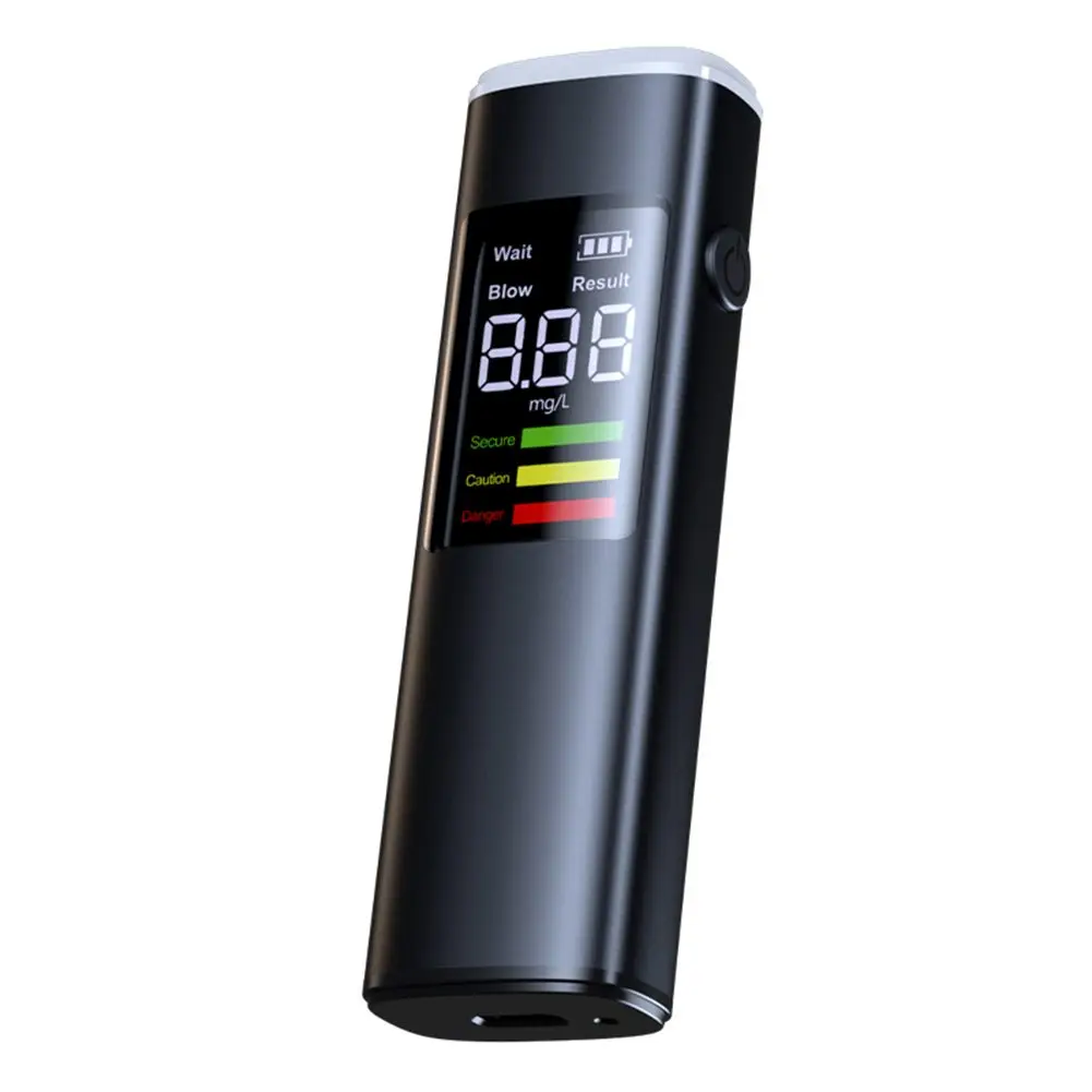 

LCD Display Breathalyzer Alcohol Tester Accurate Measurement Anti-Corrosion Design Intelligent Voice Reminder For Car