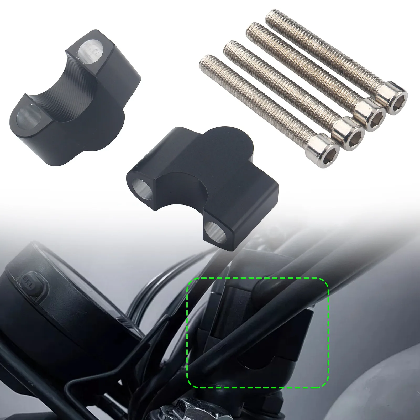 30MM Handlebar Riser Bar Mount Handle Clamp Fit For HONDA CL250 CL300 CL500 2023-2024