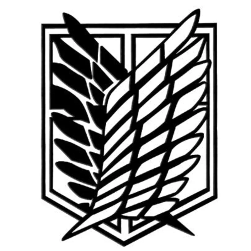 

Personality Attack Titan Free Wings Diffuse Paper Mobile Phone Car Motorcycle Scratch Decorative Sticker, 10cm