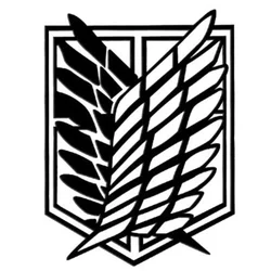 Personality Attack Titan Free Wings Diffuse Paper Mobile Phone Car Motorcycle Scratch Decorative Sticker, 10cm