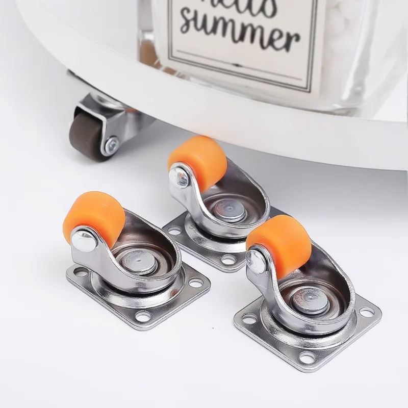 Universelle Möbelrolle mit Rollen und weichem Gummi 360° ° Rotationsrolle für Möbel, Müll, Aufbewahrungsboxen, robuste Lenkrollen – Detail 2