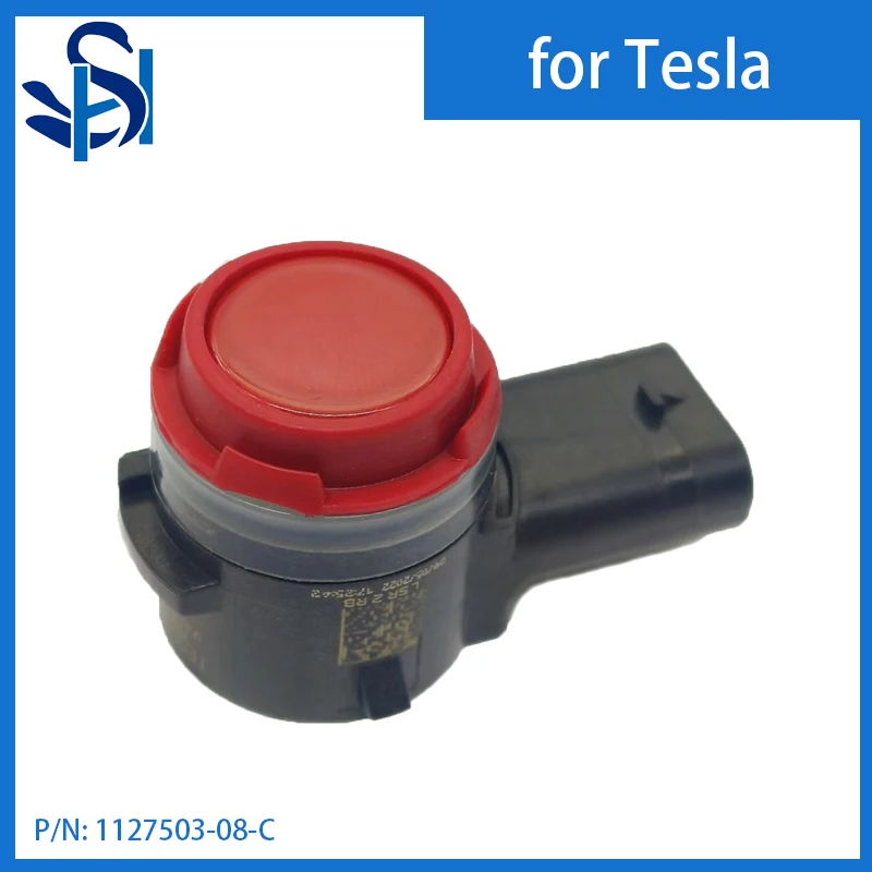 1127503-08-C PDC Parking Sensor Bumper Ultrasonic Radar Color Red For Tesla 3 S X Y