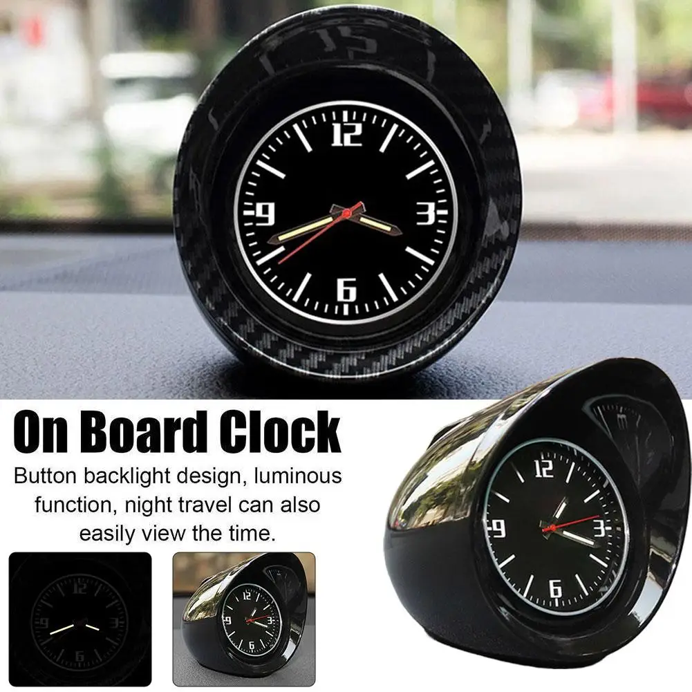 Automotive Electronic Clocks Dashboard Ornament Night Light Electronic Car Mini Clock Display Backlight HD Accessories Inte V4O9