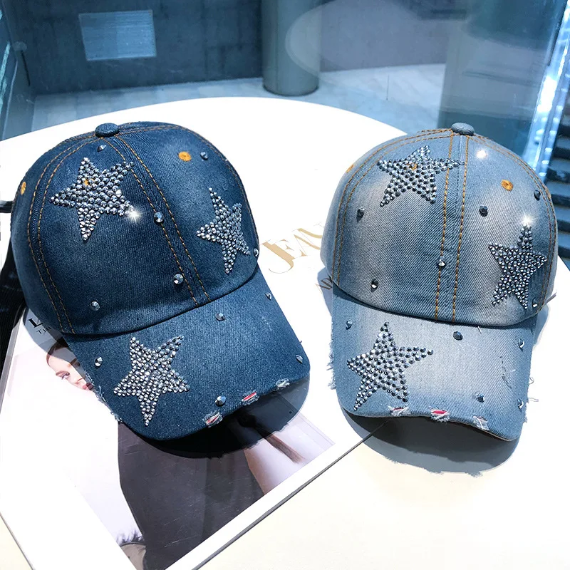 Fashion Summer Baseball Cap for Women Hats Snapback Designer Caps Sun Hats for Women Rhinestone Letter Kpop Outdoor Visors