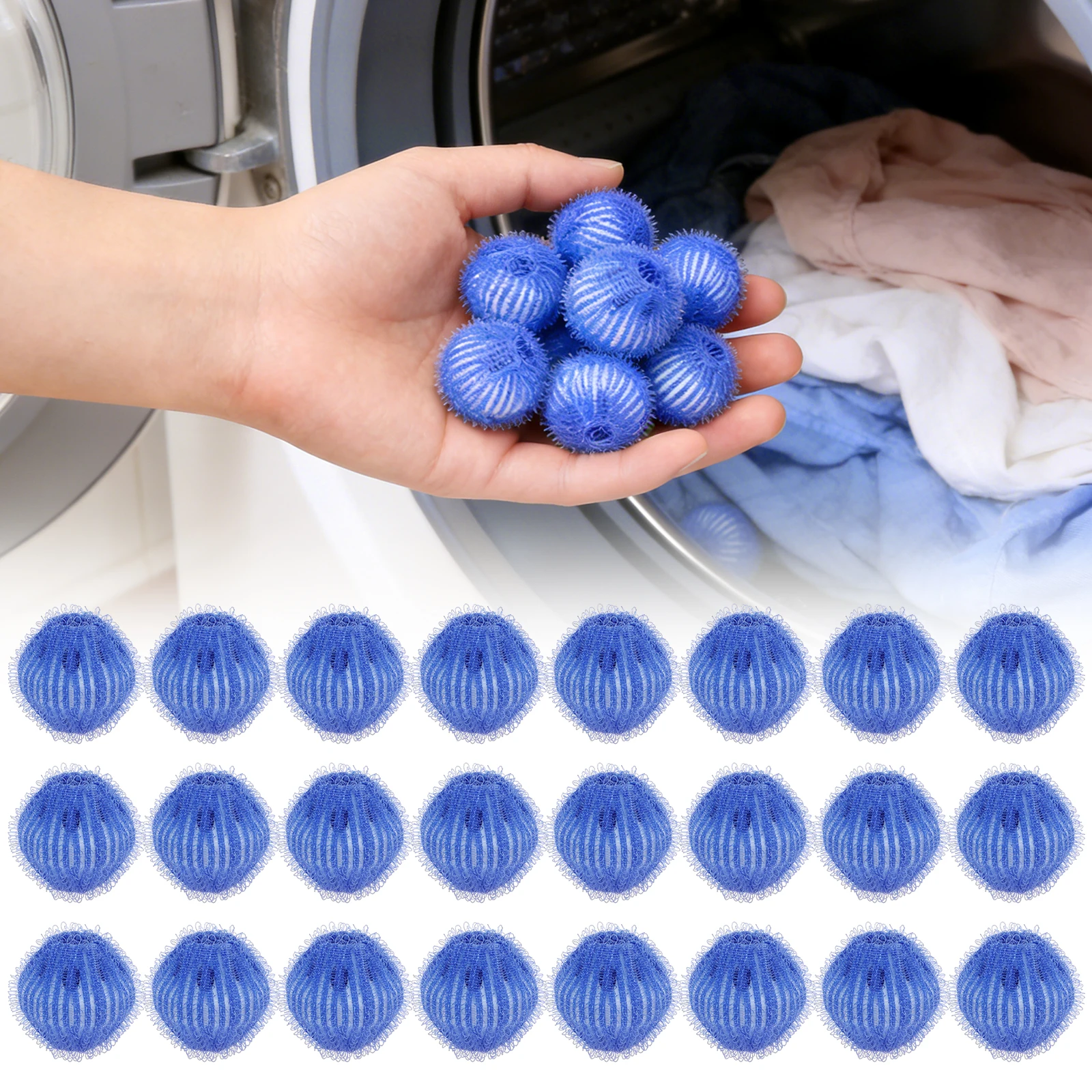 

24Pcs Pet Hair Remover for Laundry Reusable Dryer Ball Hair Catcher Lint Catcher Dog Cat Fur Hair Remover for Clothes Pet
