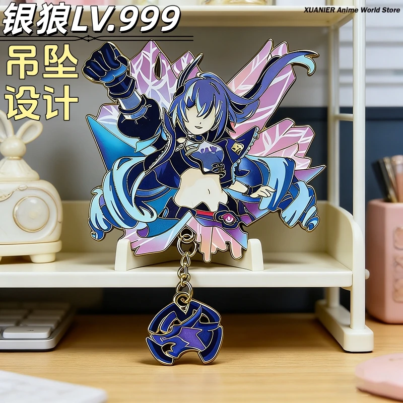 Game Silver Wolf Honkai: Star Rail Metall-Spielabzeichen Brosche Pin Sammlerstück Anhänger Itabag Kleidungsornament Souvenir