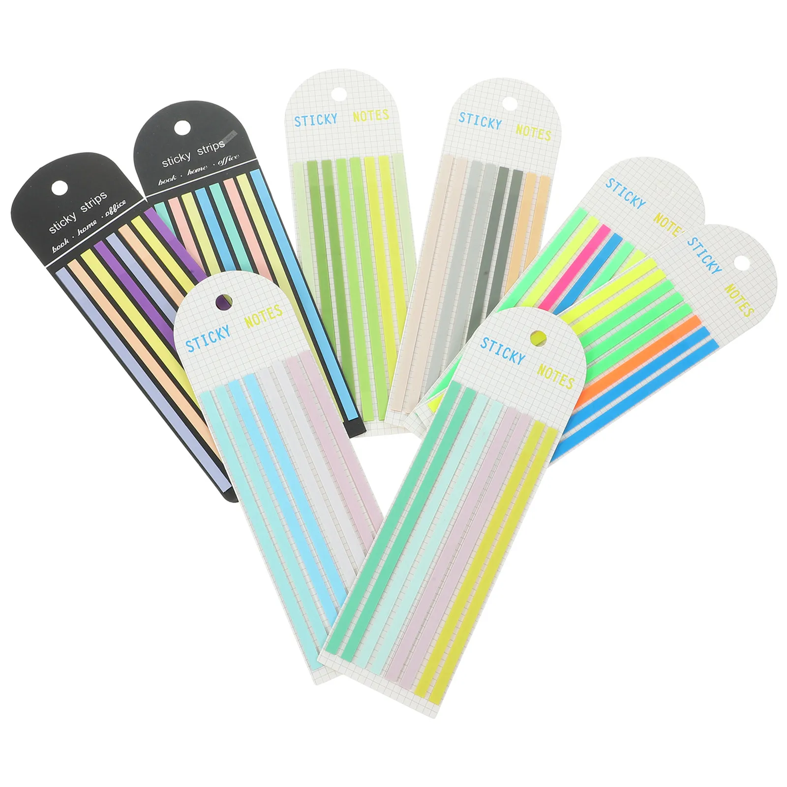 

8 наборов цветных прозрачных стикеров-закладок для заметок, идеально подходящих для офиса, чтения книг, аннотирования и выделения текста