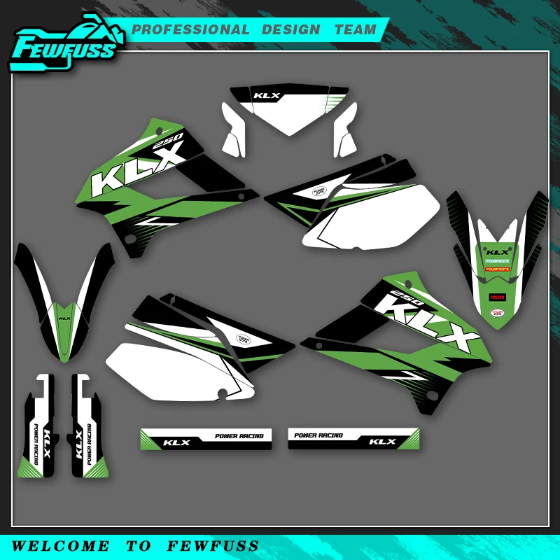 

Fewfuss для Kawasaki KLX250 KLX 250 2008 2009 2010 2011 2012 2013 2014 2015 2016 2017-2021 графические наклейки наклейки фон
