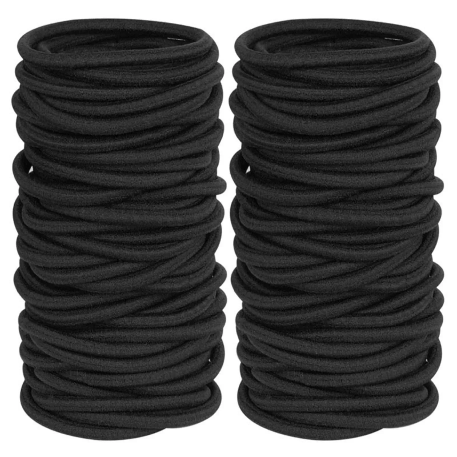 50PCS Hohe Elastizität Haar Bands Schwarz Nahtlose Gummibänder Verdickt Nylon Haar Seil Einfache Krawatte Haar Seil Grundlegende Haar seil – Detail 9