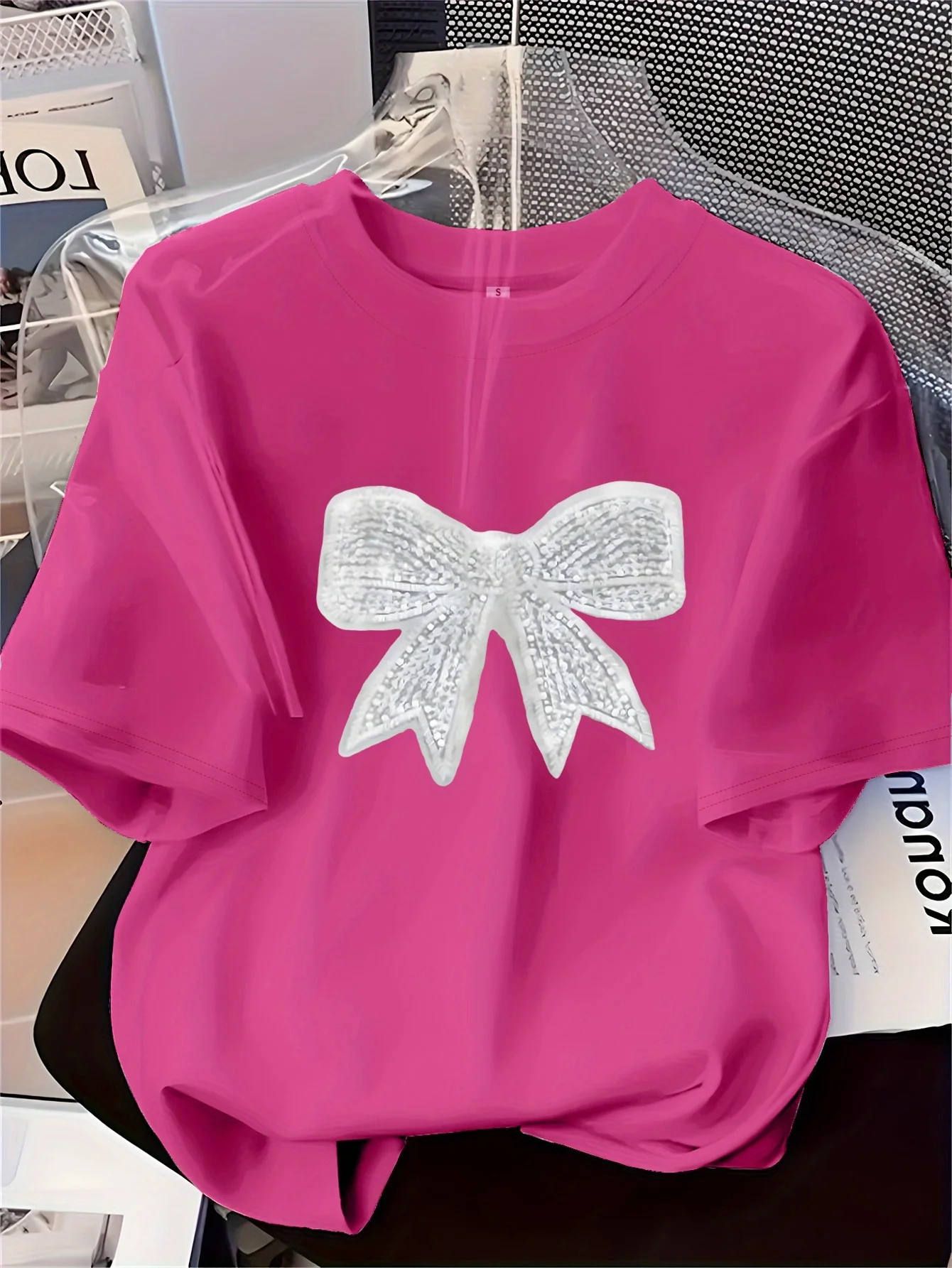 

Футболка, летняя модная базовая футболка с ручной росписью и принтом, женская повседневная футболка с 0-образным вырезом и короткими рукавами, большой топ, пуловер