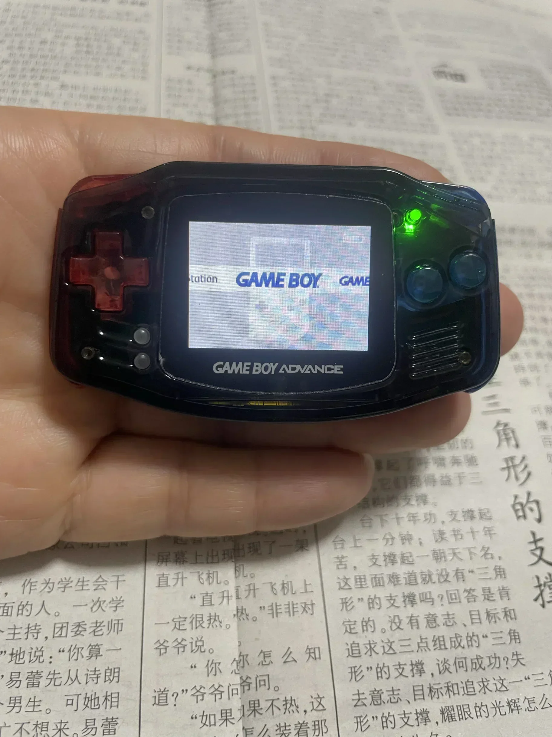 

Mini GBA Handheld Game Console Mini Portable Gamepad Ips Screen Transparent Gamer Console With Battery Flip Machine Custom Gifts