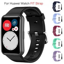 Silicone Band For Huawei Watch FIT Strap Smartwatch watchband Accessories Replacement Sport Wrist bracelet with tool watch Strap