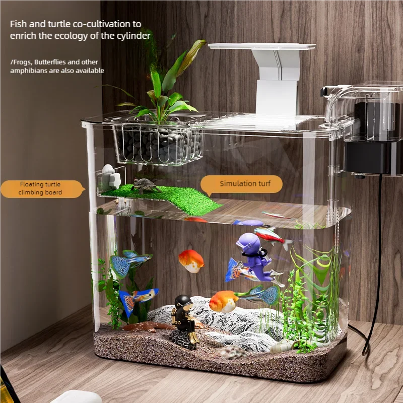 Aquarium Breeding Box High Definition Transparent Acrylic Fish Tank Aquarium Plastic PET Anti Drop Turtle Tank