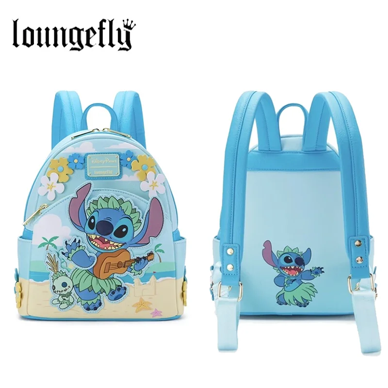 

Мини-рюкзак Stitch Ukulele Hula Loungefly, рюкзак для начальной школы, сумка на плечо для девочек, уличная сумка для отдыха для девочек, рождественский подарок
