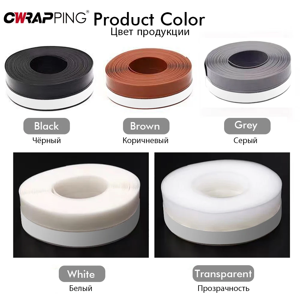 Door Draft Stopper Window Seal Strip Stop Cockroach Silicone Weather Stripping Fo Keep Home Warm Dust Free Bathroom Accessories