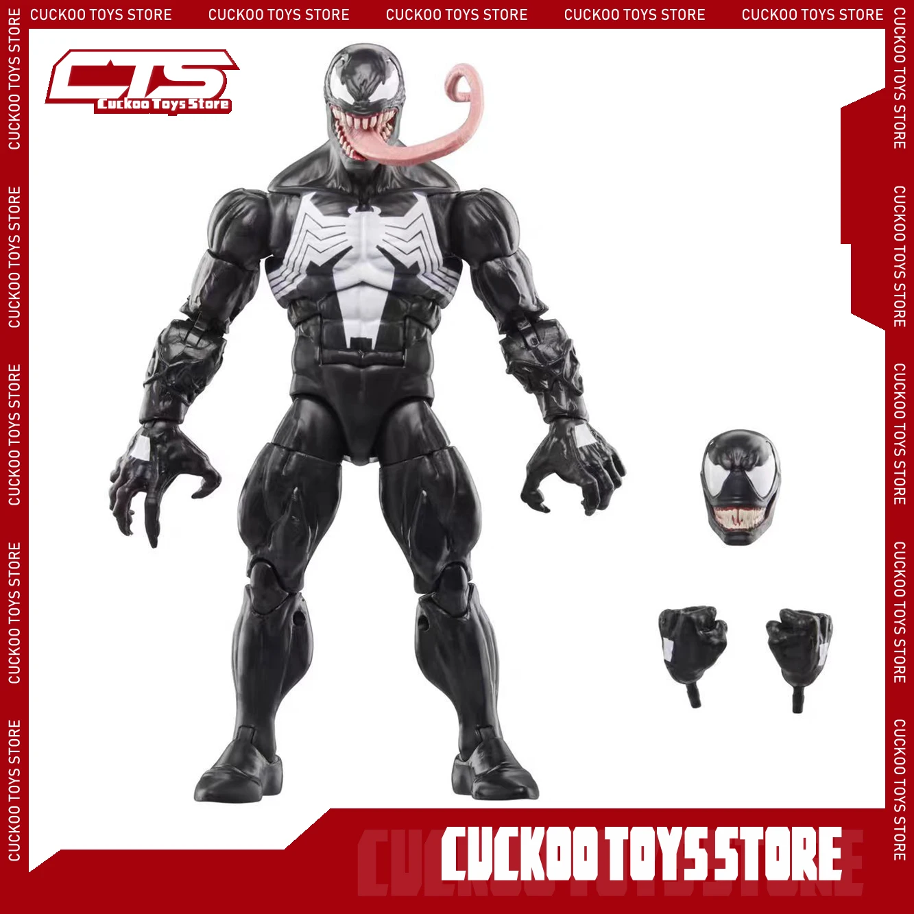 

20cm Venom Anime Figure Joint Movable Model Pvc Change Face Statue Doll Collections Desk Decoration Assembling Toy Birthday Gift