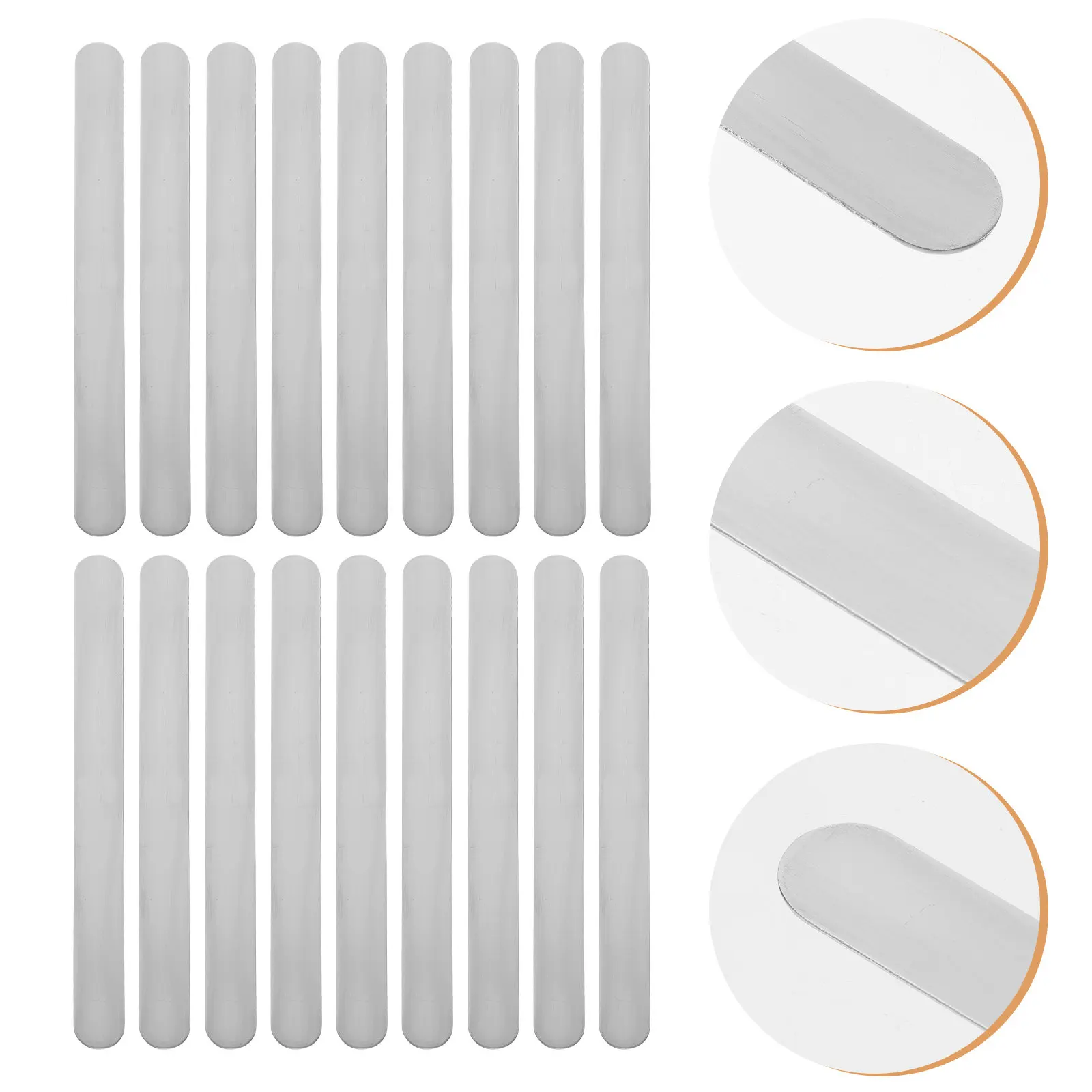 18 Piezas de Brazaletes de Acero Inoxidable en Blanco para Fabricación de Joyería DIY, Estampado, Grabado, Brazaletes Curvos, Accesorios para Pulseras