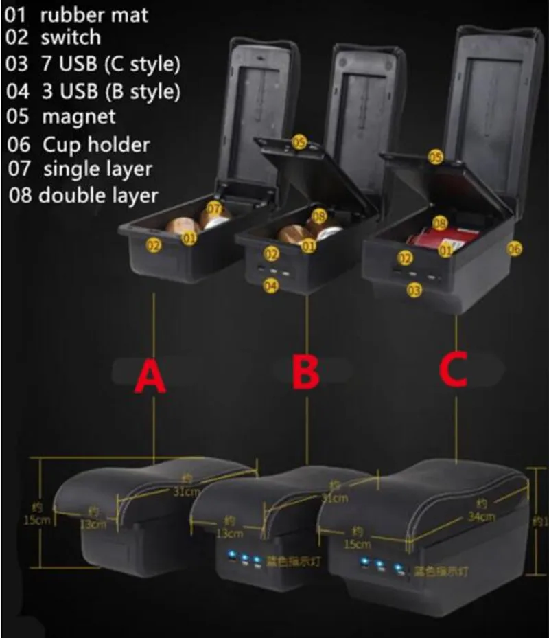 Für Suzuki Jimny Armlehnenbox Für Suzuki Jimny JB74 2019 2020 2021 2022 2023 2024 2025 2026 Auto-Armlehnen-Aufbewahrungsbox Zubehör – Detail 10