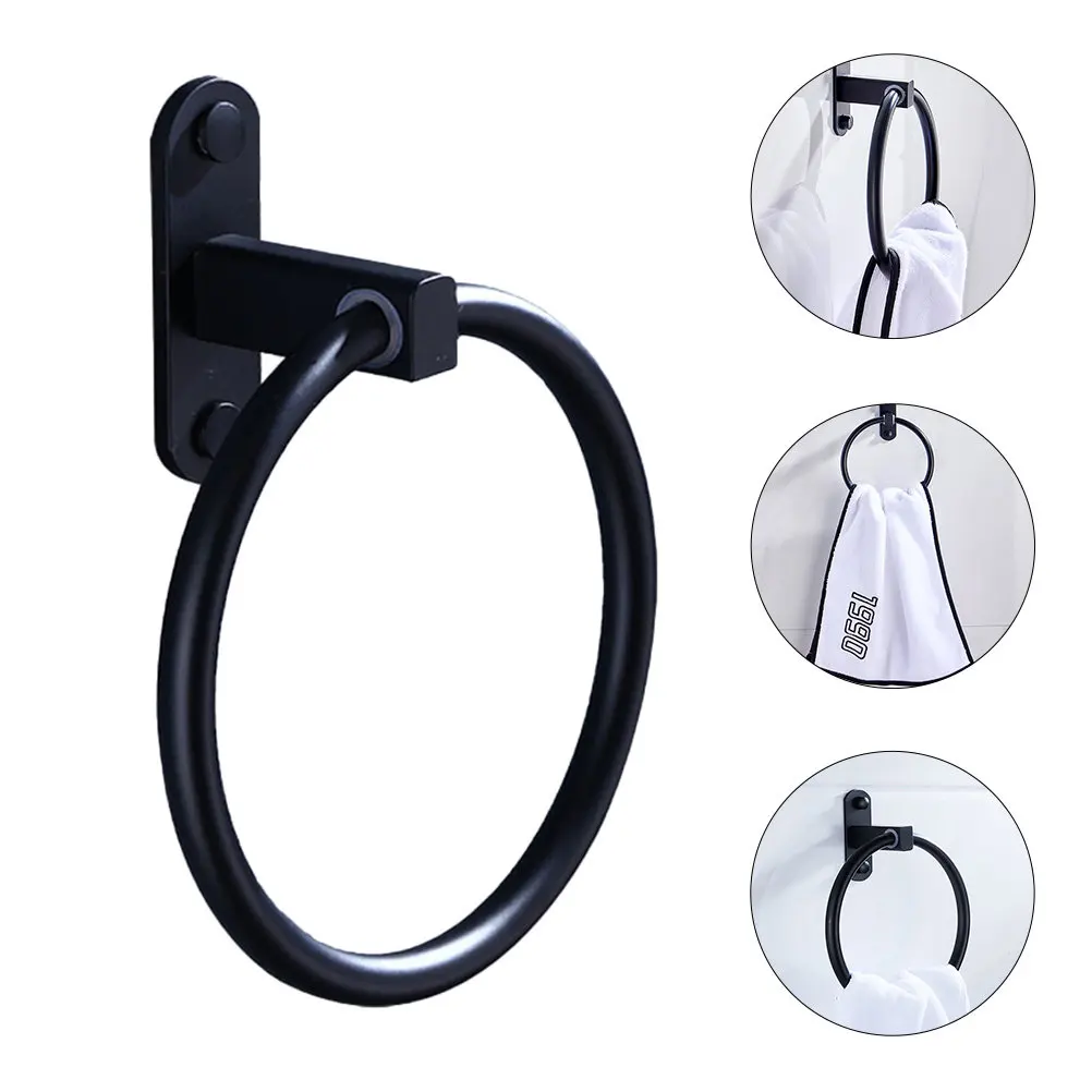 

1Pcs Premium Aluminum Towel Ring for Bathroom Heavy Duty Thick Design Round Corner Smooth Surface Anti-Corrosion No-Drill Towel