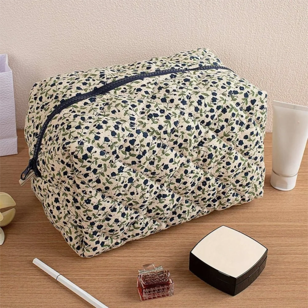 High Quality Portable Makeup Bag Flower Printed Multi-Functional Storage Bag Large Capacity Cosmetic Bag Travel