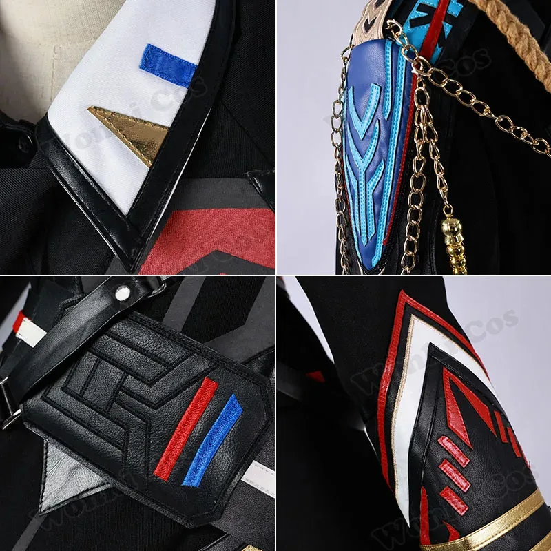 الحب لعبة الحب والفضاء العميق شخصية الأخ كاليب تأثيري حلي شعر مستعار الزي الرسمي مع قبعة لعب الأدوار ملابس كرنفال الحفلات